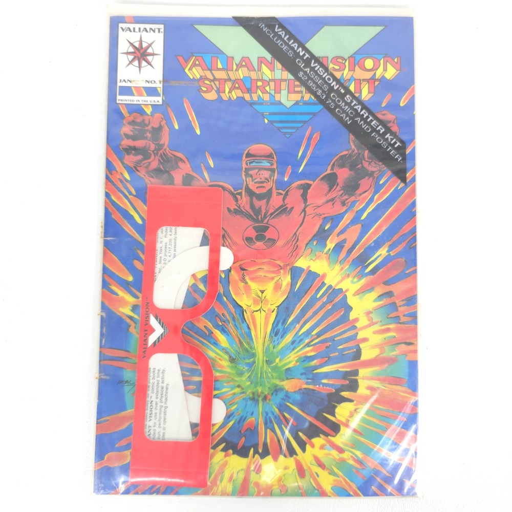 Valiant Vision Starter Kit Comic Book with 3D Glasses and Poster 1993 Sealed